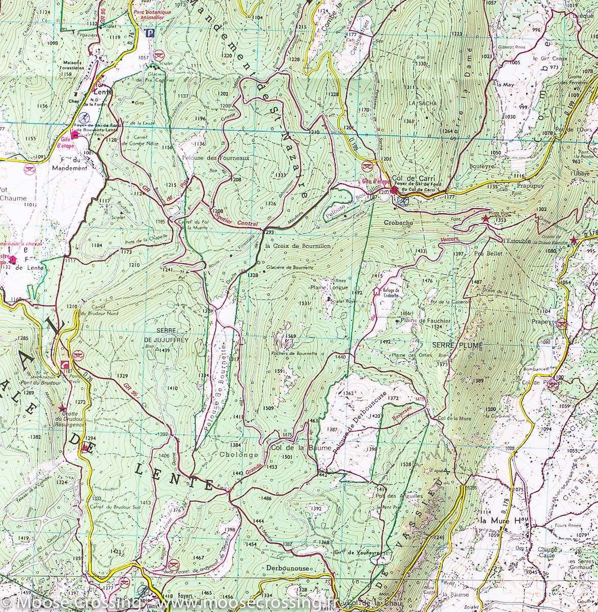 Carte TOP 25 n° 3136 ET - Combe Laval & forêt de Lente (PNR du Vercors) | IGN carte de randonnée IGN