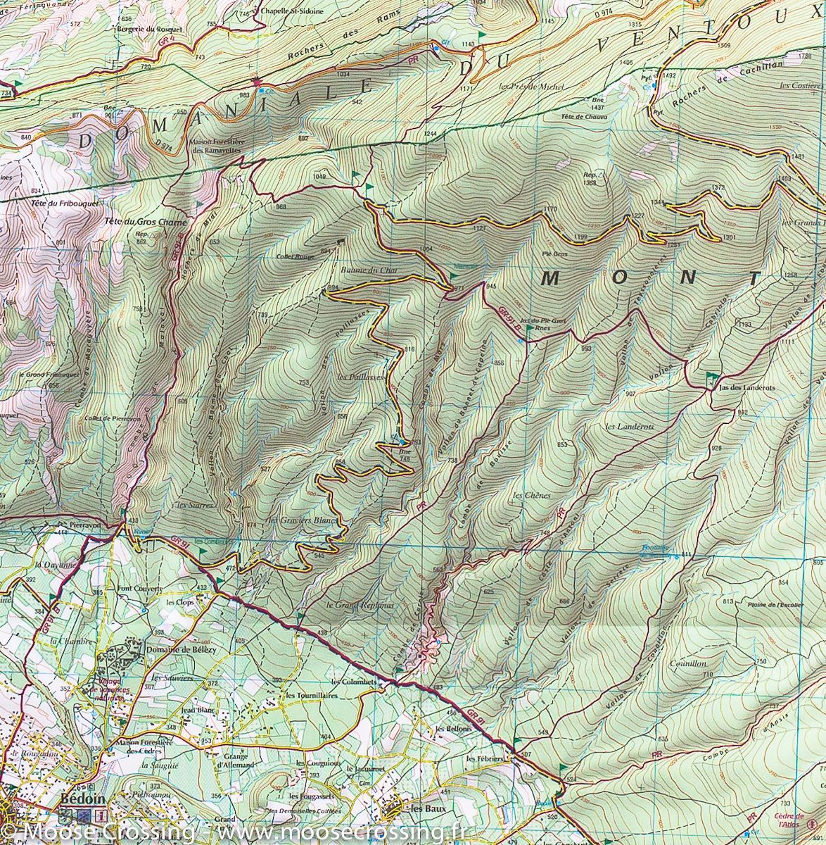 Carte TOP 25 n° 3140 ETR (résistante) - Mont Ventoux (Provence) | IGN carte de randonnée IGN