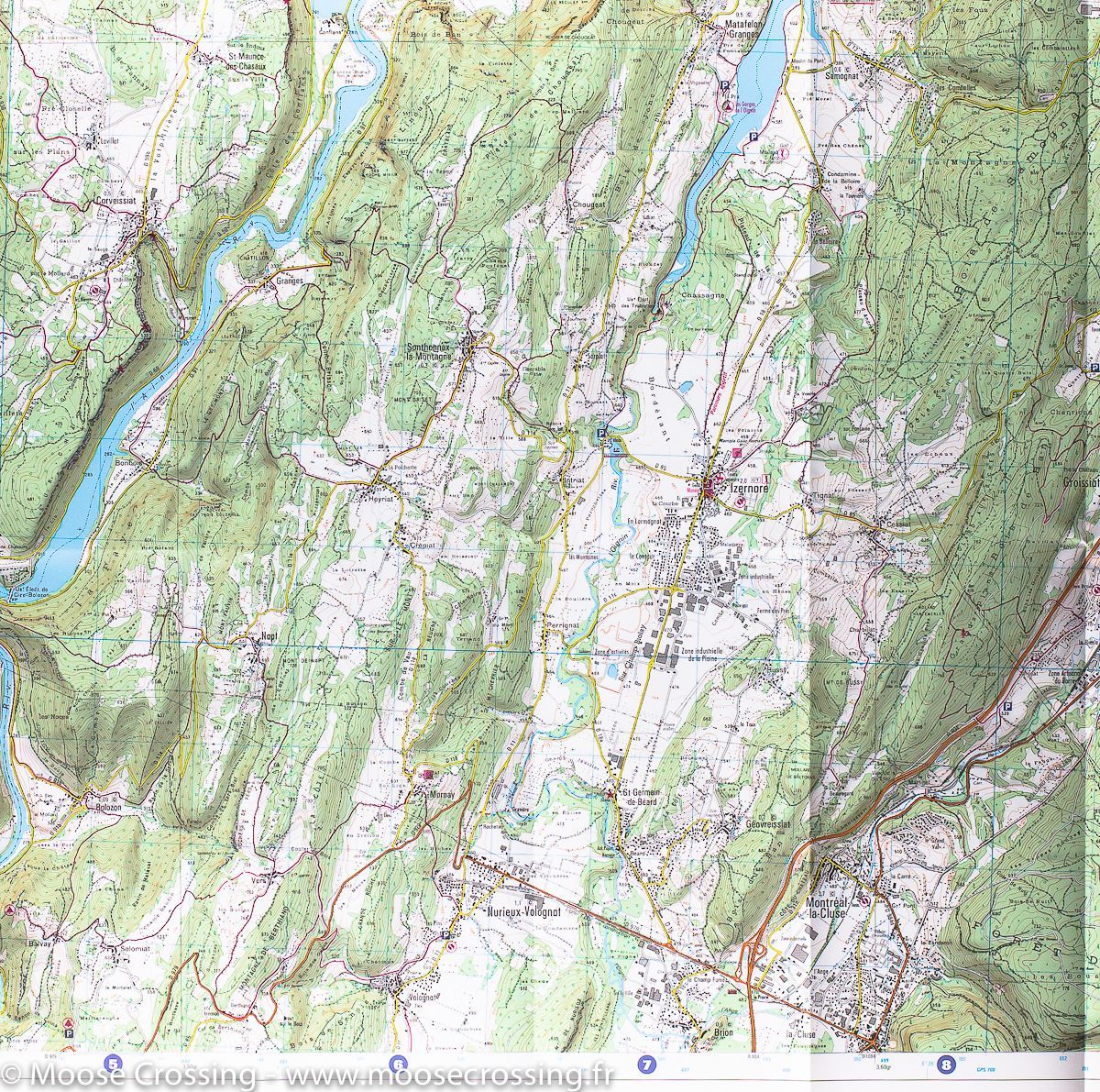 Carte TOP 25 n° 3228 OT - Oyonnax, Gorges de l'Ain, PNR du Haut-Jura | IGN carte de randonnée IGN