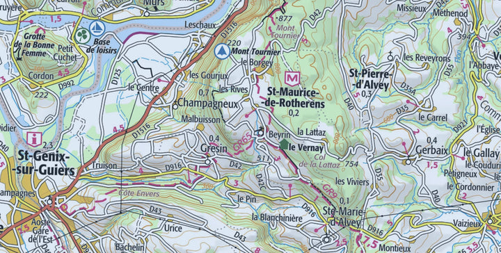 Carte TOP 25 n° 3232 ET - Belley, St-Genix-sur-Guiers & Sud Bugey | IGN carte pliée IGN 