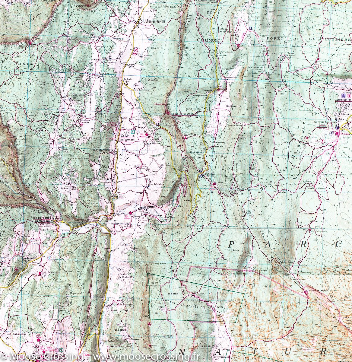 Carte TOP 25 n° 3236 OT - Villard-de-Lans & Mont Aiguille (PNR du Vercors, Alpes) | IGN carte de randonnée IGN