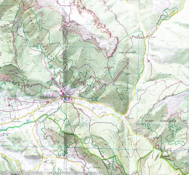 Carte TOP 25 n° 3237 OT - Glandasse & Col de la Croix-Haute (PNR du Vercors, Alpes) | IGN carte pliée IGN 