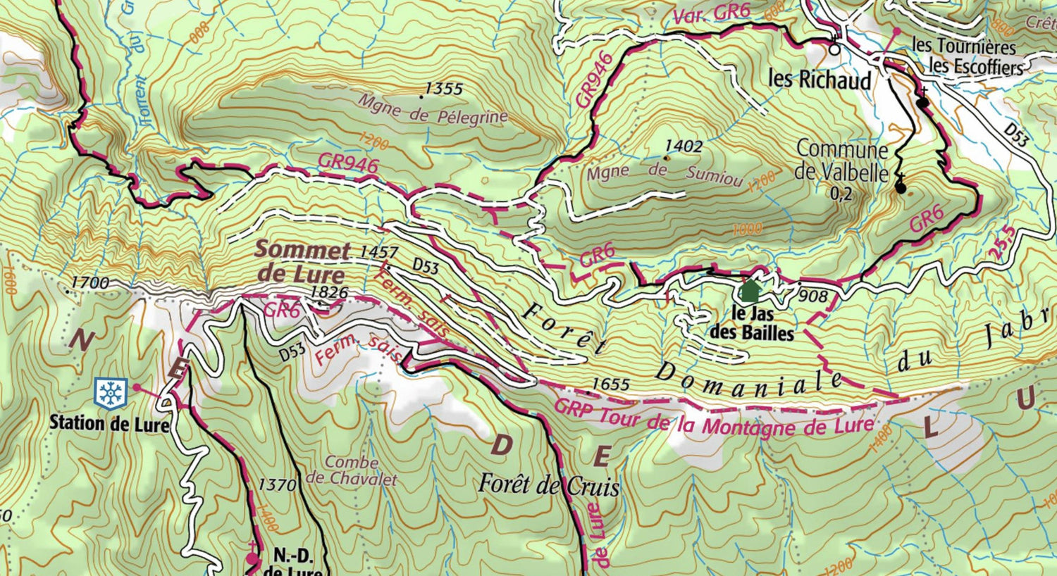 Carte TOP 25 n° 3240 OT - Banon, Sault | IGN carte de randonnée IGN