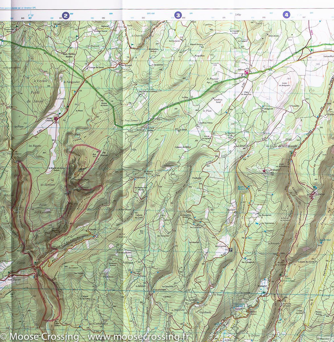 Carte TOP 25 n° 3242 OT - Apt & Parc Naturel Régional du Lubéron | IGN carte pliée IGN 