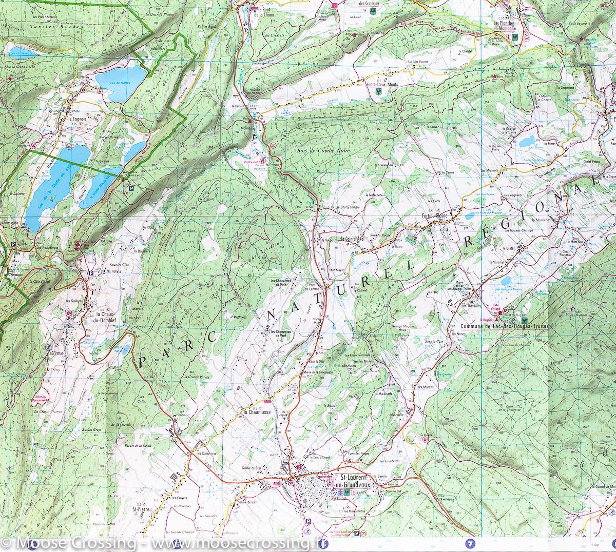 Carte TOP 25 n° 3326 ET - Champagnole, lac de Chalain & Pic de l'Aigle (Alpes) | IGN carte de randonnée IGN