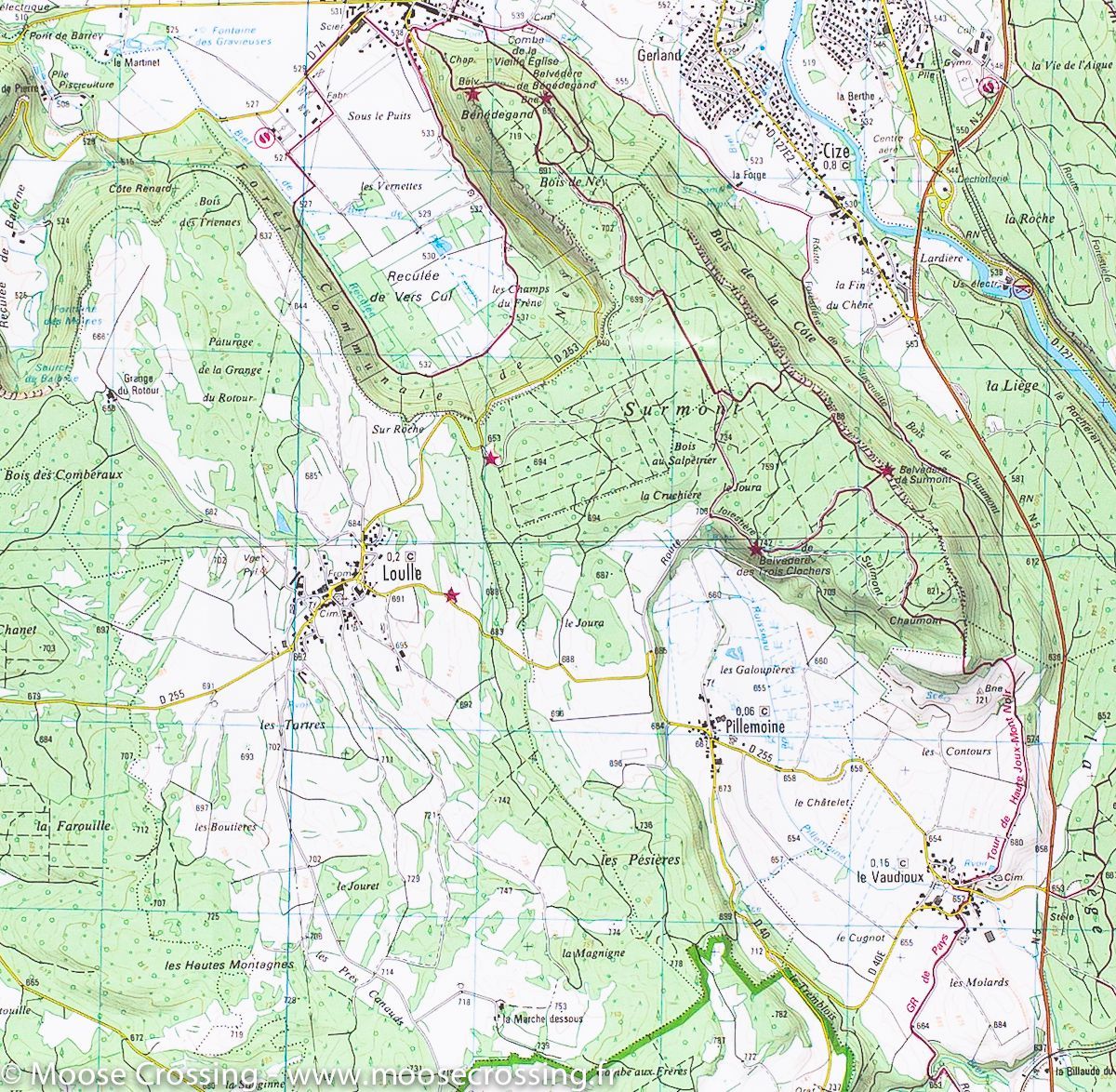 Carte TOP 25 n° 3326 ET - Champagnole, lac de Chalain & Pic de l'Aigle (Alpes) | IGN carte de randonnée IGN