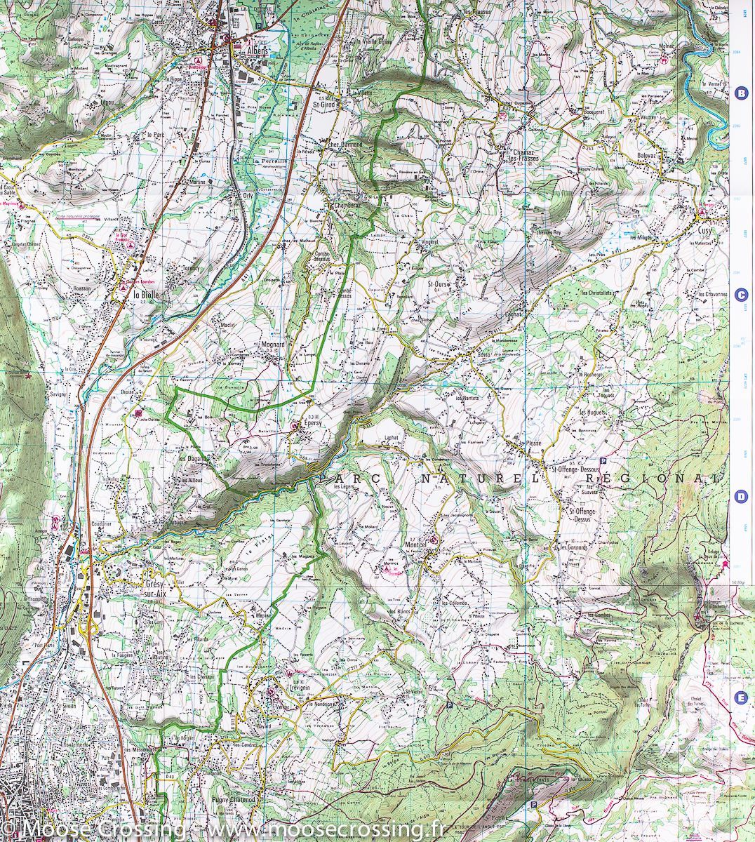 Carte TOP 25 n° 3332 OT - Chambéry, Aix-les-Bains & Lac du Bourget | IGN carte de randonnée IGN