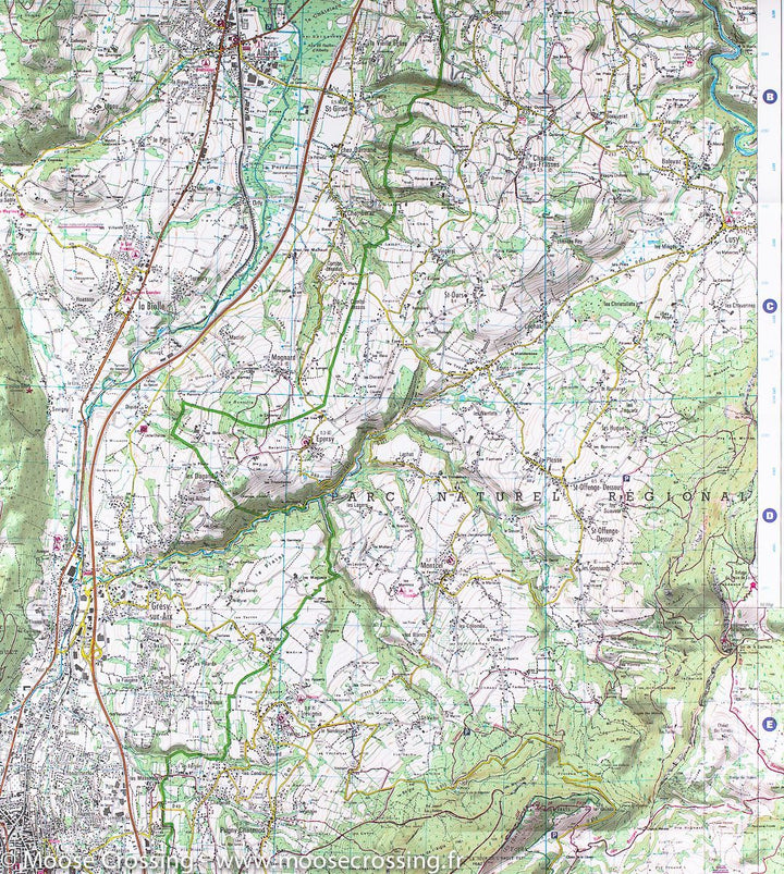 Carte TOP 25 n° 3332 OT - Chambéry, Aix-les-Bains & Lac du Bourget | IGN carte pliée IGN 