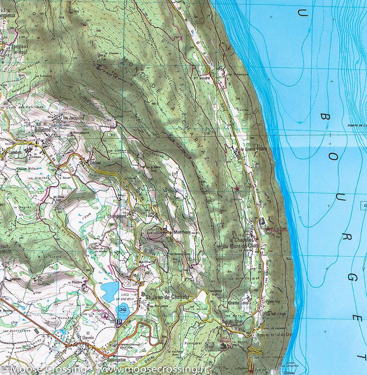 Carte TOP 25 n° 3332 OT - Chambéry, Aix-les-Bains & Lac du Bourget | IGN carte pliée IGN 