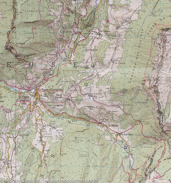 Carte TOP 25 n° 3333 OT - Massif de la Chartreuse Nord (Alpes) | IGN carte pliée IGN 