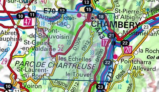 Carte TOP 25 n° 3333 OT - Massif de la Chartreuse Nord (Alpes) | IGN carte pliée IGN 