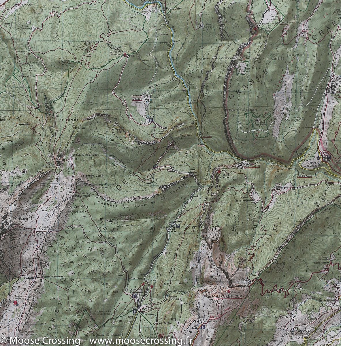 Carte TOP 25 n° 3334 OT - Massif de la Charteuse Sud (Alpes) | IGN carte de randonnée IGN