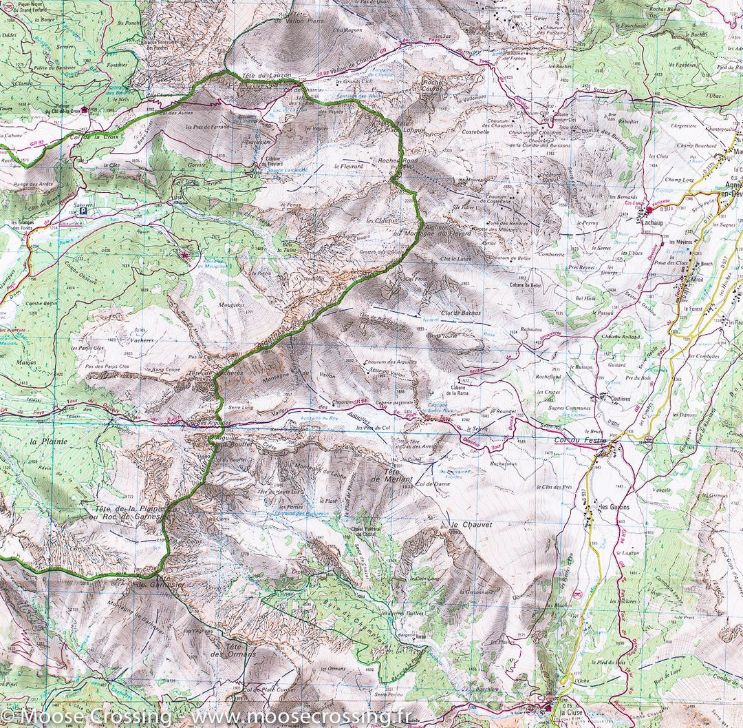 Carte TOP 25 n° 3337 OT - Massif de Dévoluy, Obiou & Pic de Bure (Alpes) | IGN carte pliée IGN 