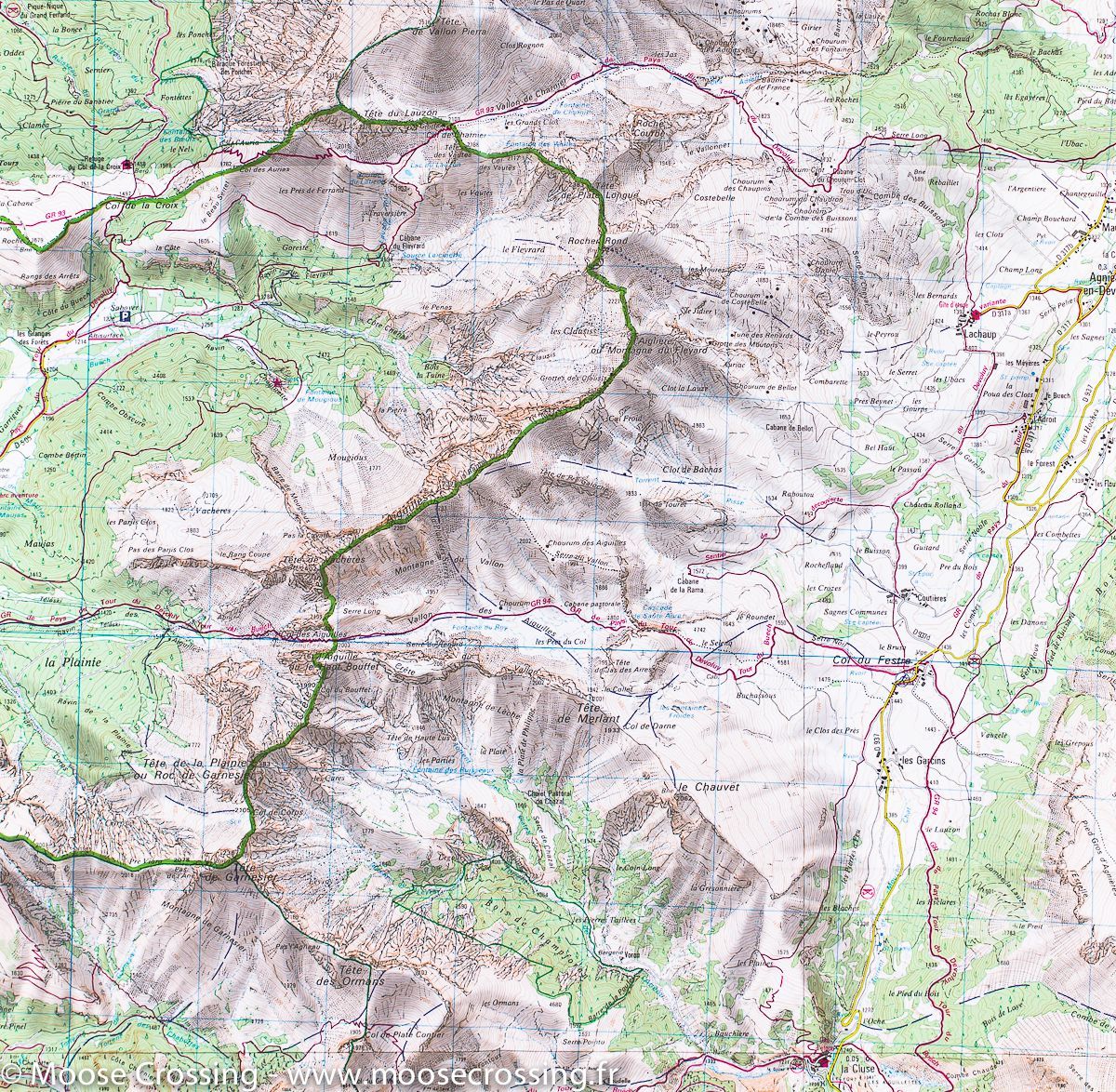 Carte TOP 25 n° 3337 OT - Massif de Dévoluy, Obiou & Pic de Bure (Alpes) | IGN carte de randonnée IGN