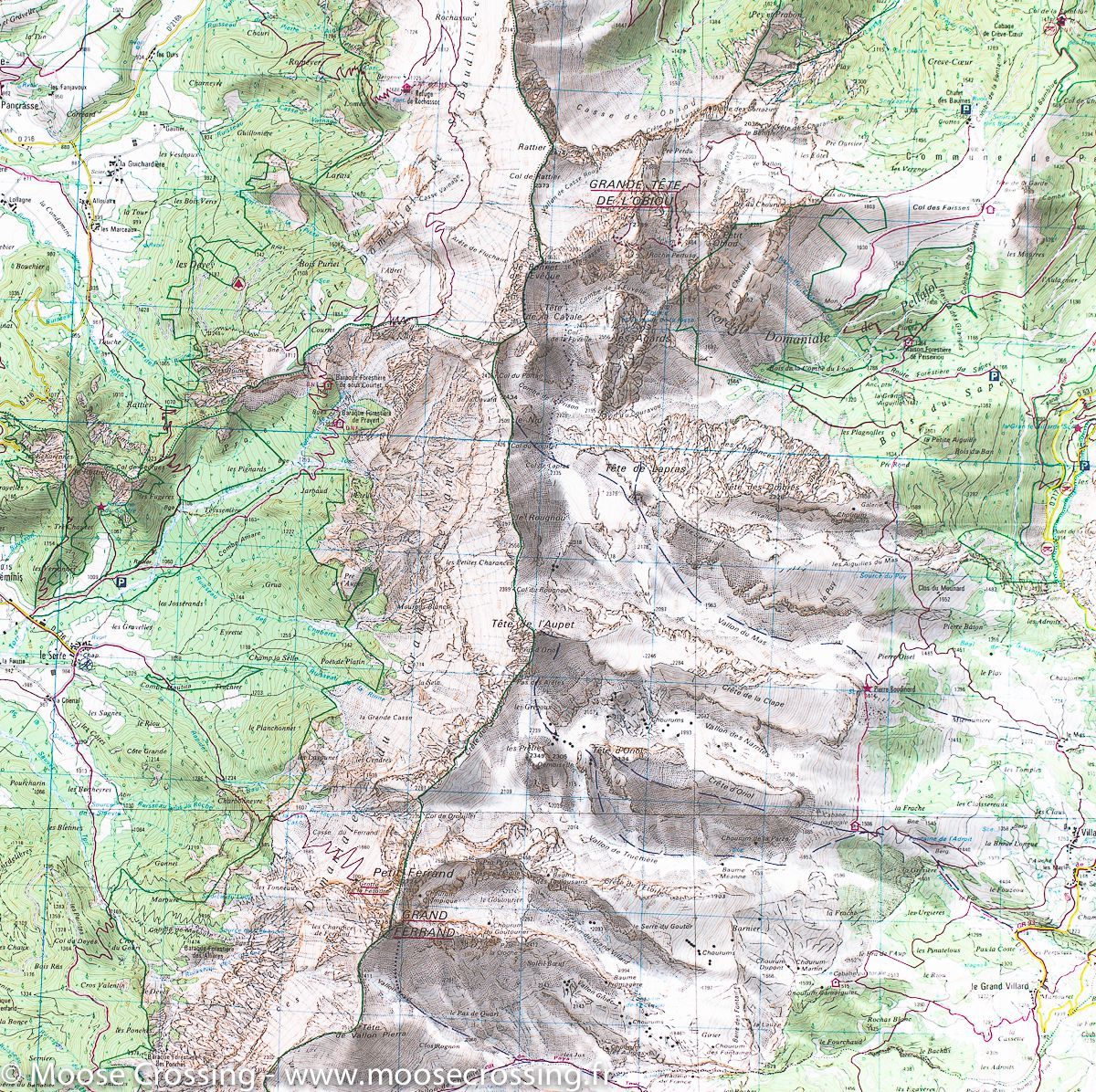 Carte TOP 25 n° 3337 OT - Massif de Dévoluy, Obiou & Pic de Bure (Alpes) | IGN carte de randonnée IGN