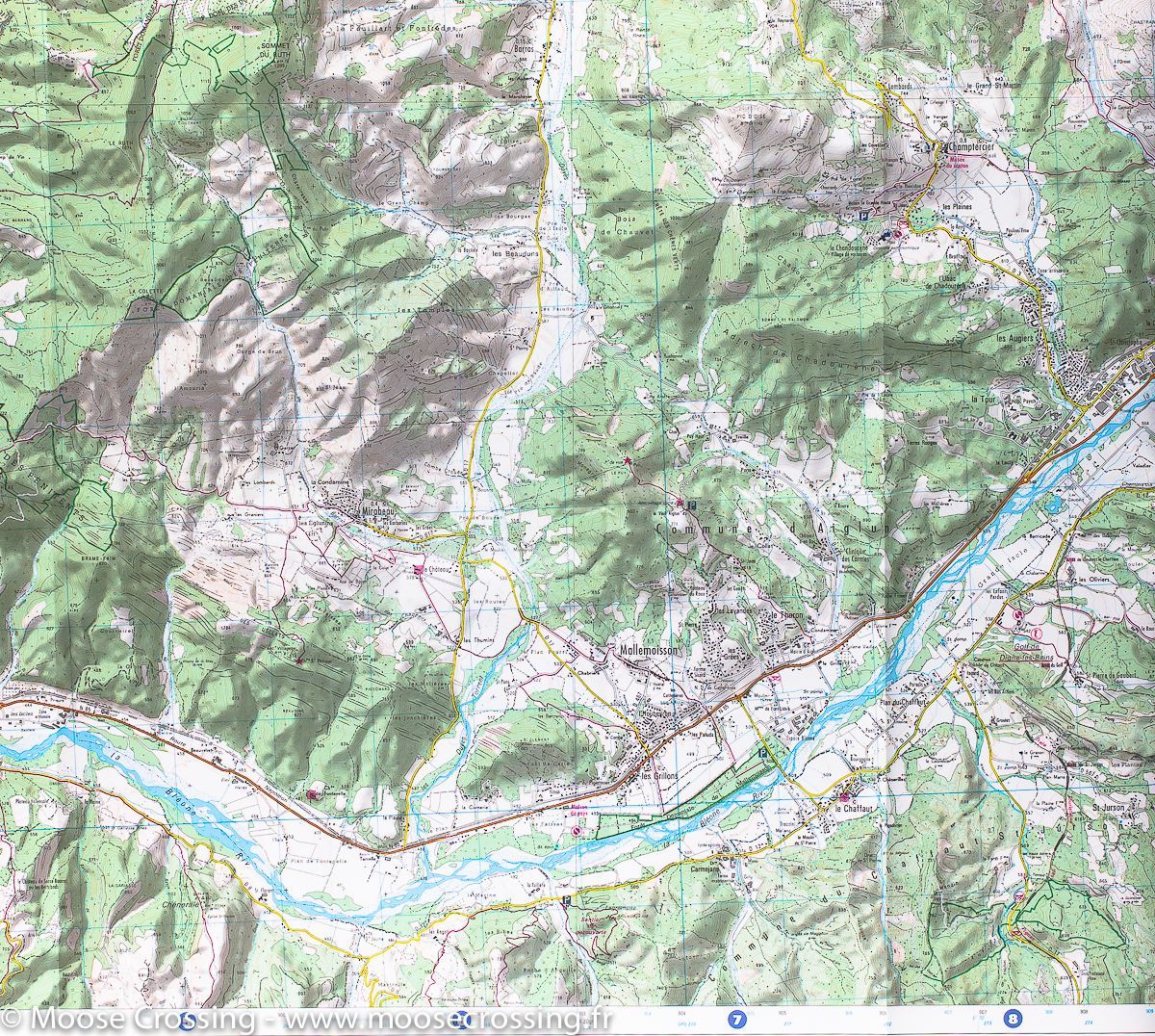 Carte TOP 25 n° 3340 ET - Digne les Bains, Sisteron & Les Mées (Alpes) | IGN carte de randonnée IGN