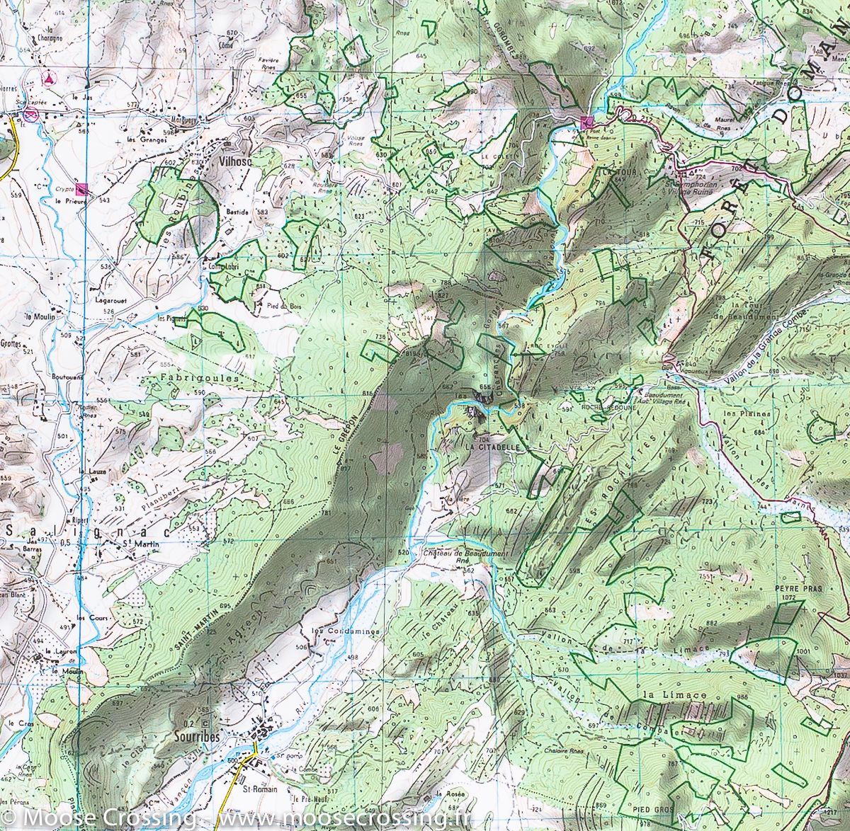 Carte TOP 25 n° 3340 ET - Digne les Bains, Sisteron & Les Mées (Alpes) | IGN carte de randonnée IGN
