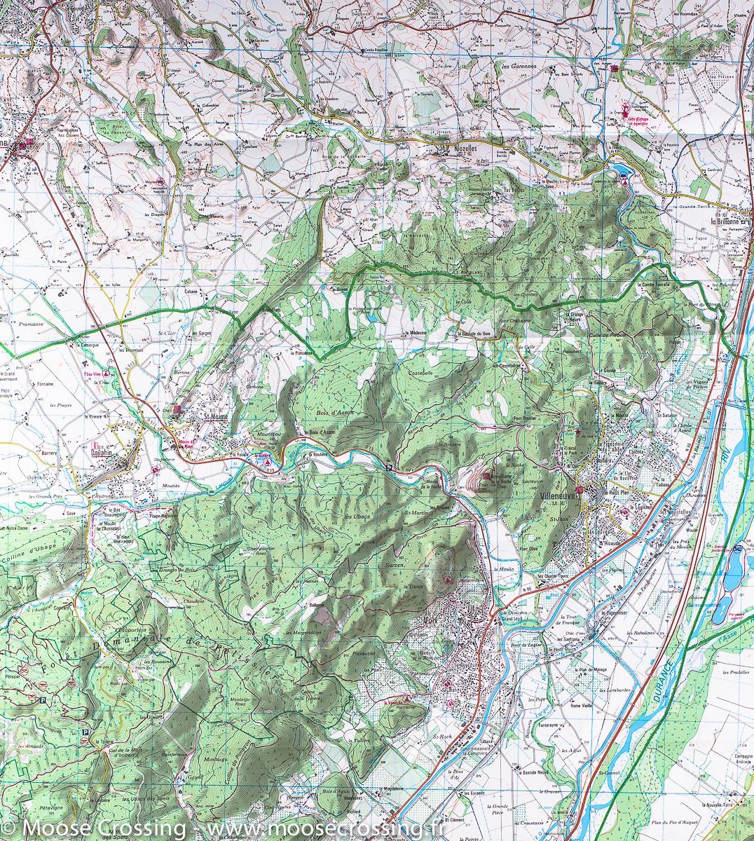 Carte TOP 25 n° 3342 OT - Manosque et Forcalquier (PNR du Lubéron) | IGN carte de randonnée IGN