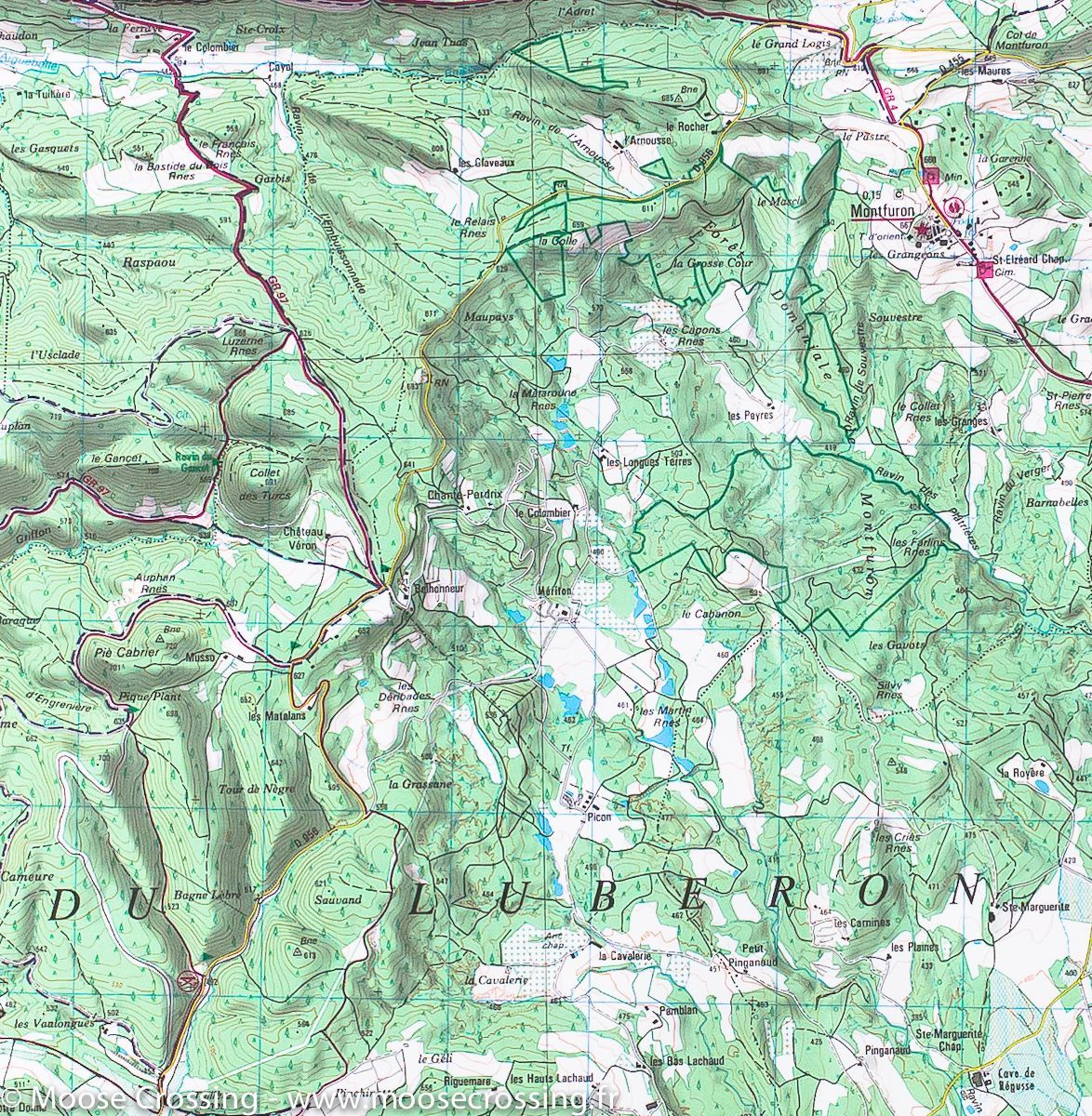 Carte TOP 25 n° 3342 OT - Manosque et Forcalquier (PNR du Lubéron) | IGN carte de randonnée IGN