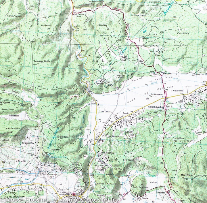 Carte TOP 25 n° 3343 OT - Gréoux-les-Bains & Rians (PNR du Verdon) | IGN carte pliée IGN 