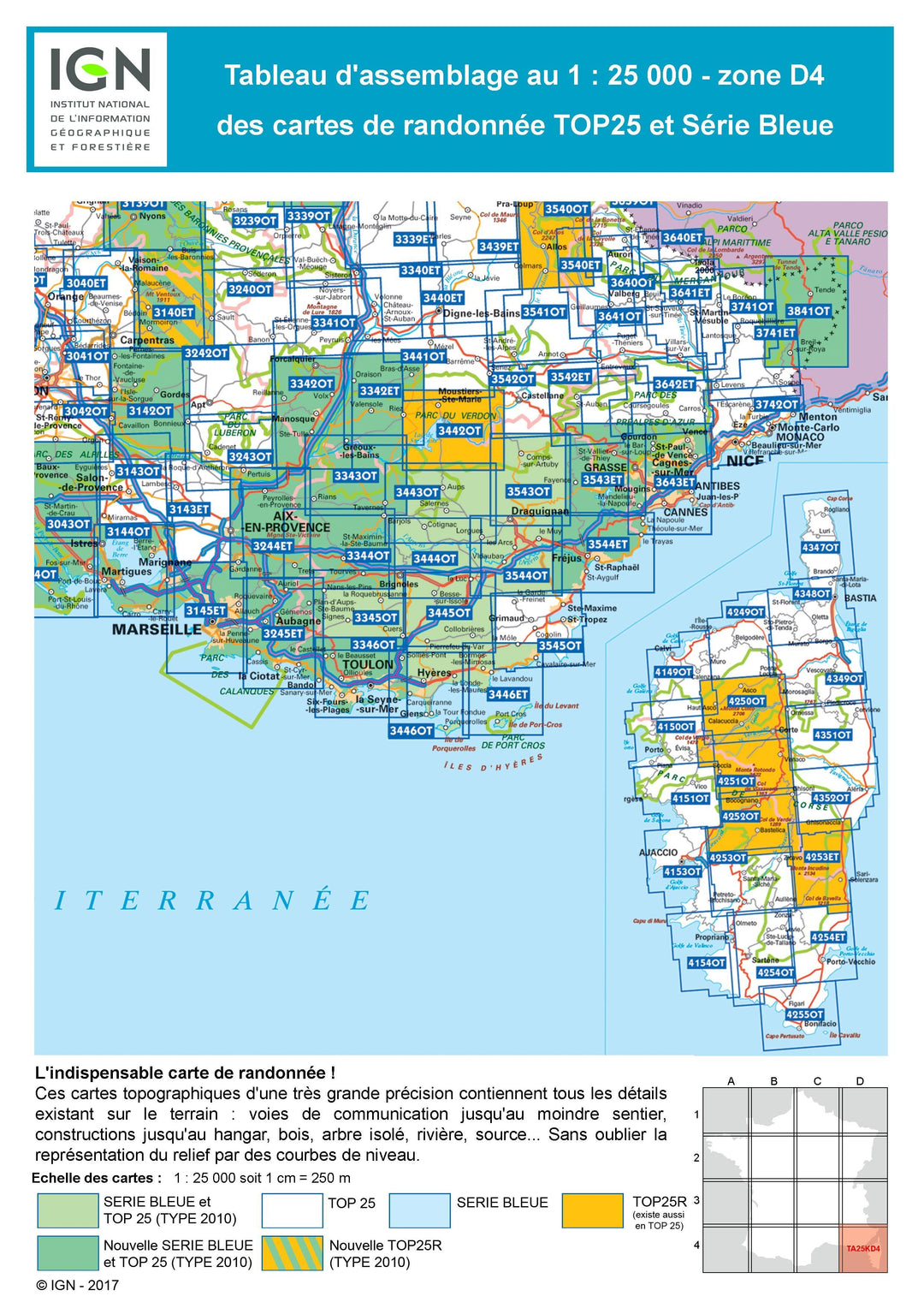 Carte TOP 25 n° 3343 OT - Gréoux-les-Bains & Rians (PNR du Verdon) | IGN carte pliée IGN 