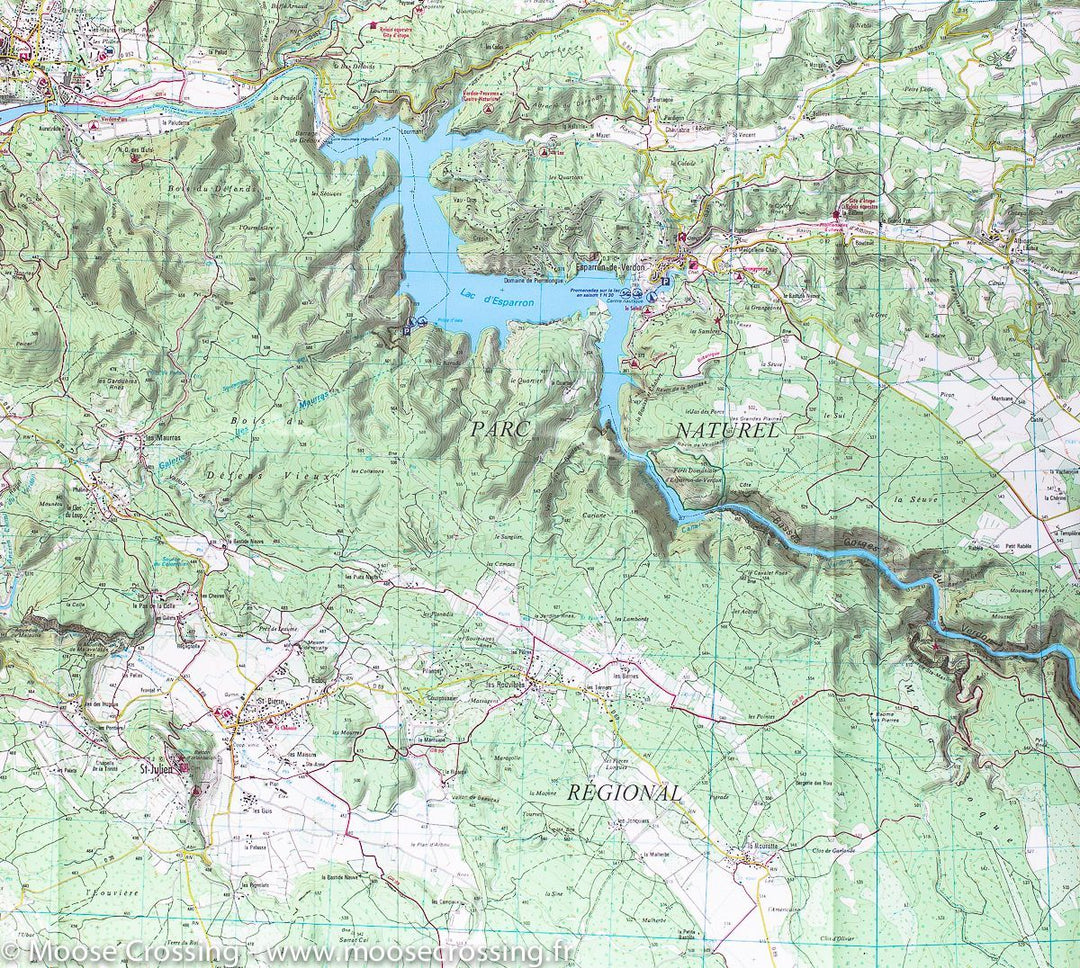 Carte TOP 25 n° 3343 OT - Gréoux-les-Bains & Rians (PNR du Verdon) | IGN carte pliée IGN 