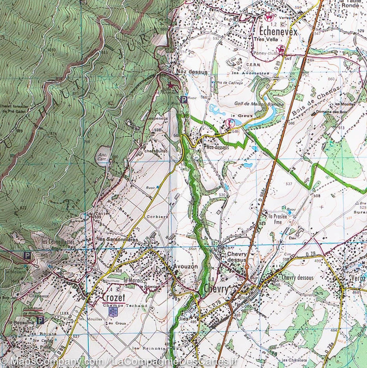 Carte IGN TOP 25 n° 3429 OT – Genève, Anemasse & lac Léman (Alpes) - La Compagnie des Cartes