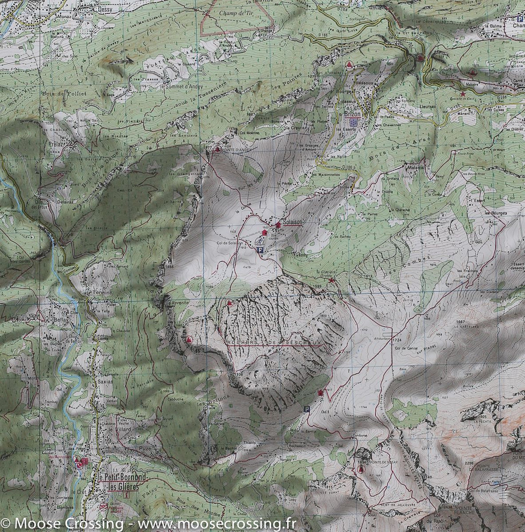 Carte TOP 25 n° 3430 ET - La Clusaz & Grand-Bornand (Alpes) | IGN carte pliée IGN 
