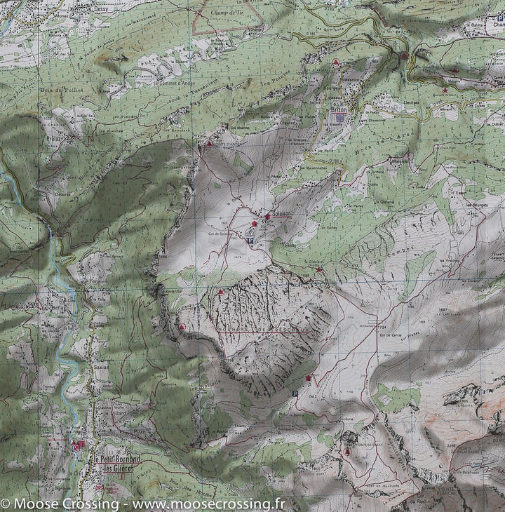 Carte TOP 25 n° 3430 ET - La Clusaz & Grand-Bornand (Alpes) | IGN carte pliée IGN 