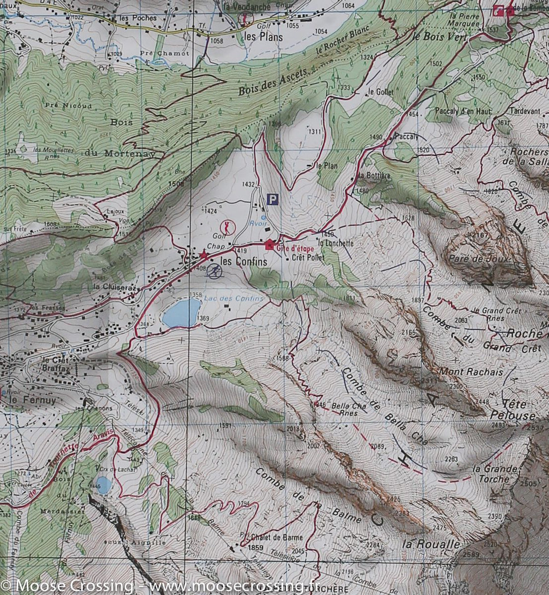 Carte TOP 25 n° 3430 ET - La Clusaz & Grand-Bornand (Alpes) | IGN carte pliée IGN 