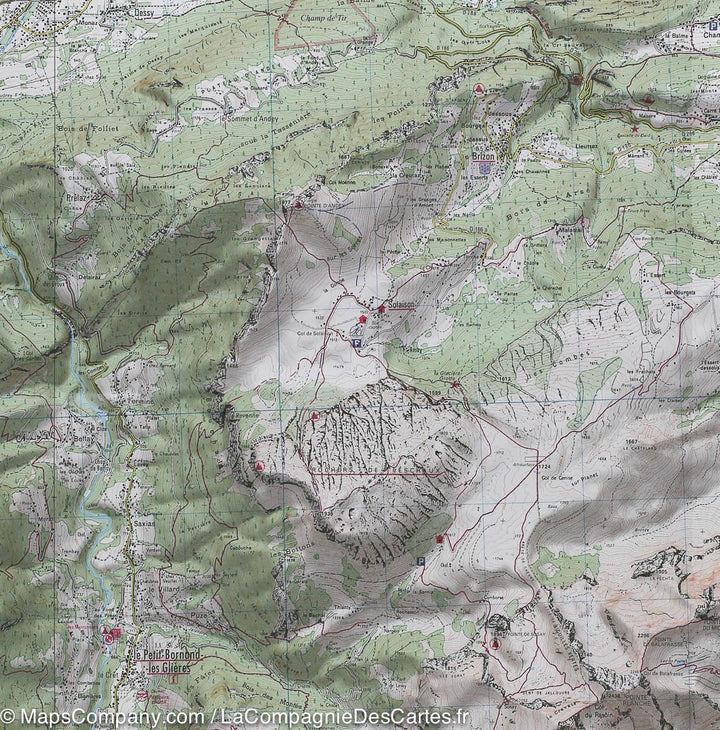 Carte TOP 25 n° 3430 ETR (résistante) - La Clusaz & Grand-Bornand (Alpes) | IGN carte pliée IGN 