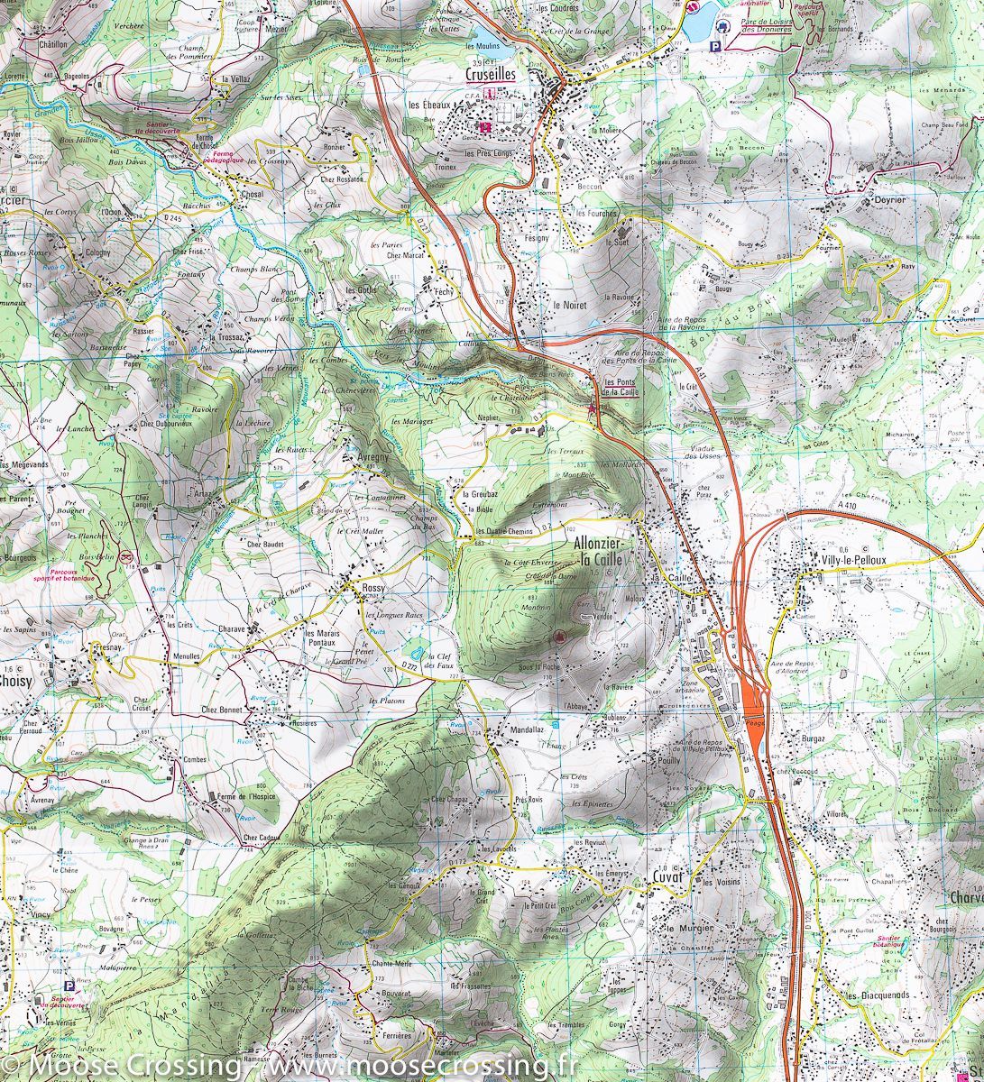 Carte TOP 25 n° 3430 OT - Mont Salève, St Julien en Genevois & Annemasse (Alpes) | IGN carte de randonnée IGN