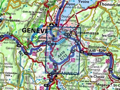 Carte TOP 25 n° 3430 OT - Mont Salève, St Julien en Genevois & Annemasse (Alpes) | IGN carte de randonnée IGN
