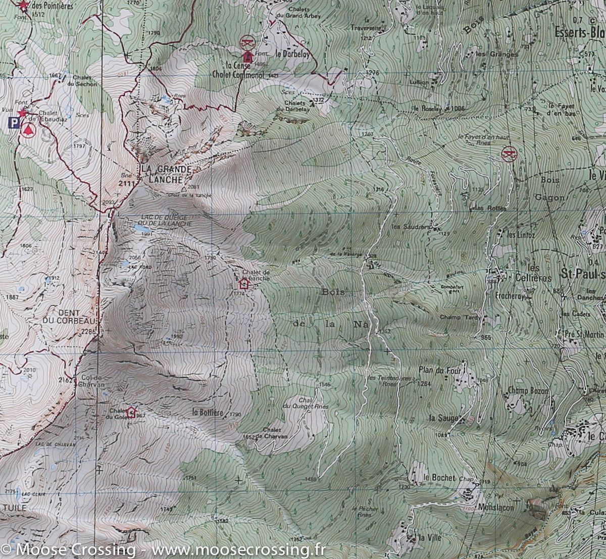 Carte TOP 25 n° 3432 ET - Albertville (Alpes) | IGN carte de randonnée IGN