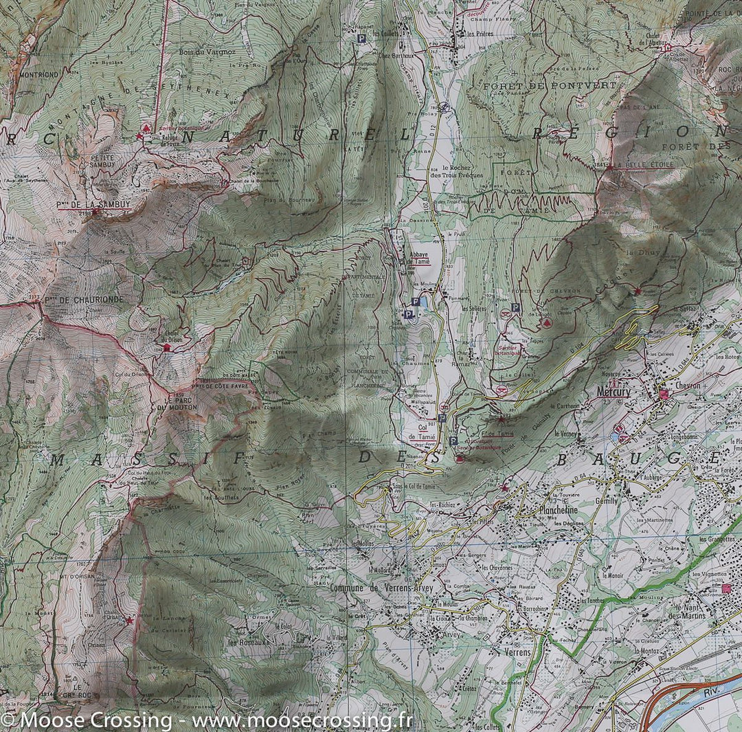 Carte TOP 25 n° 3432 ET - Albertville (Alpes) | IGN carte pliée IGN 