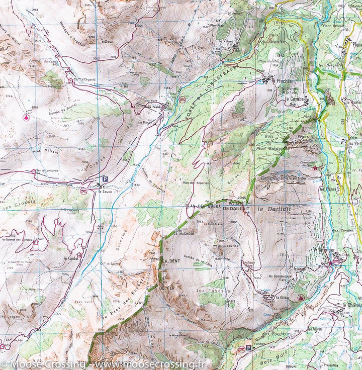 Carte TOP 25 n° 3433 ET - St-Jean-de-Maurienne, St-François-Longchamp & Valmorel (Alpes) | IGN carte pliée IGN 