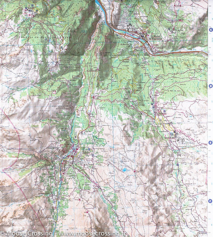 Carte IGN TOP 25 n° 3435 ET - Valloire, Aiguilles d'Arves et &amp; Col du Galibier (Alpes) - La Compagnie des Cartes