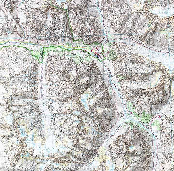 Carte IGN TOP 25 n° 3436 ET - Meije, Mont Pelvoux (Parc National des Ecrins, Alpes) - La Compagnie des Cartes