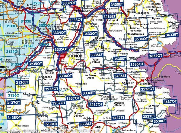 Carte TOP 25 n° 3437 ET - Orcières-Merlette (PN des Ecrins, Alpes) | IGN carte pliée IGN 