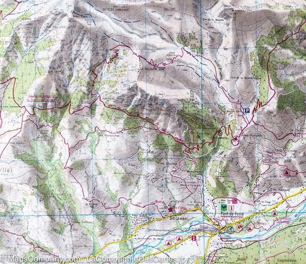 Carte TOP 25 n° 3437 ET - Orcières-Merlette (PN des Ecrins, Alpes) | IGN carte pliée IGN 