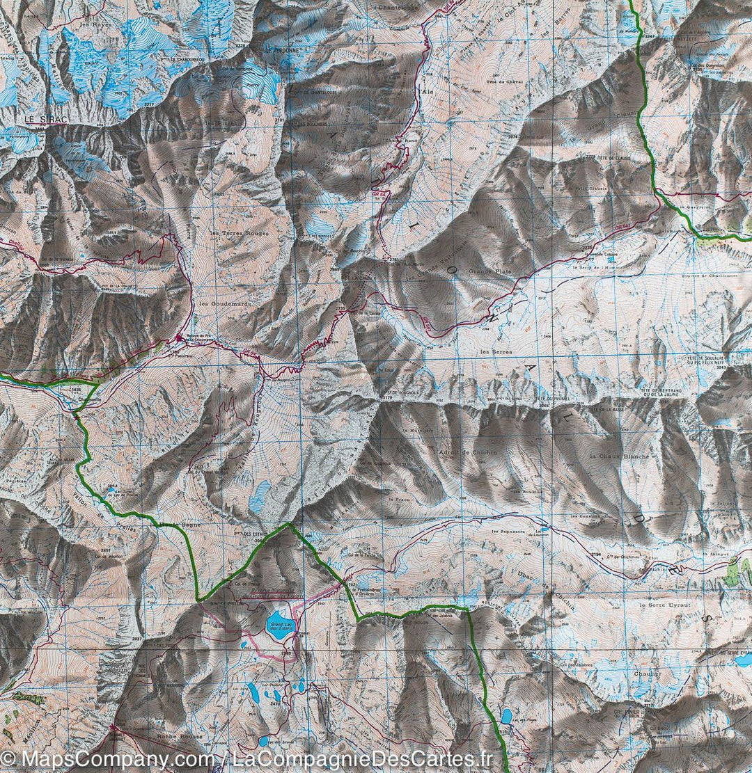 Carte IGN TOP 25 n° 3437 ETR (Résistante) - Orcières-Merlette (PN des Ecrins, Alpes) - La Compagnie des Cartes