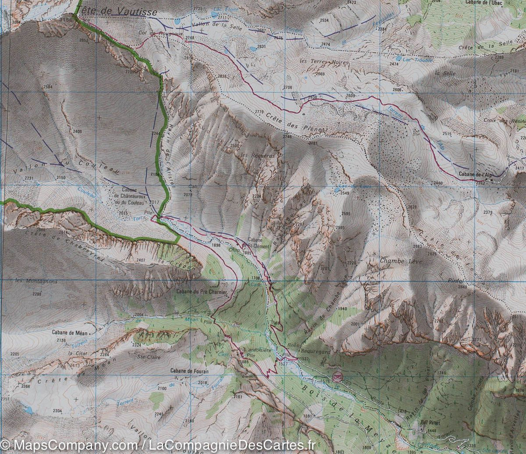 Carte IGN TOP 25 n° 3437 ETR (Résistante) - Orcières-Merlette (PN des Ecrins, Alpes) - La Compagnie des Cartes