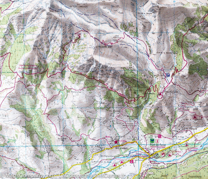 Carte IGN TOP 25 n° 3437 OT - Champsaur, Vieux Chaillol (PN des Ecrins, Alpes) - La Compagnie des Cartes