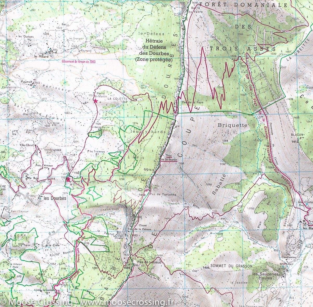 Carte TOP 25 n° 3440 ET - Digne-les-Bains, la Javie & Vallée de la Bléone | IGN carte de randonnée IGN