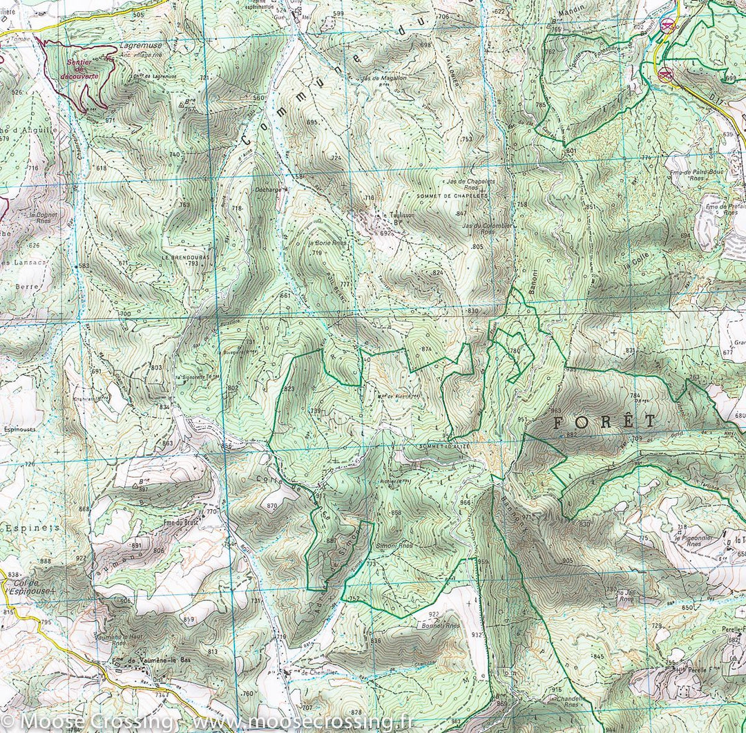 Carte IGN TOP 25 n° 3441 OT - Barrême &amp; Vallée de l'Asse & PNR du Verdon - La Compagnie des Cartes