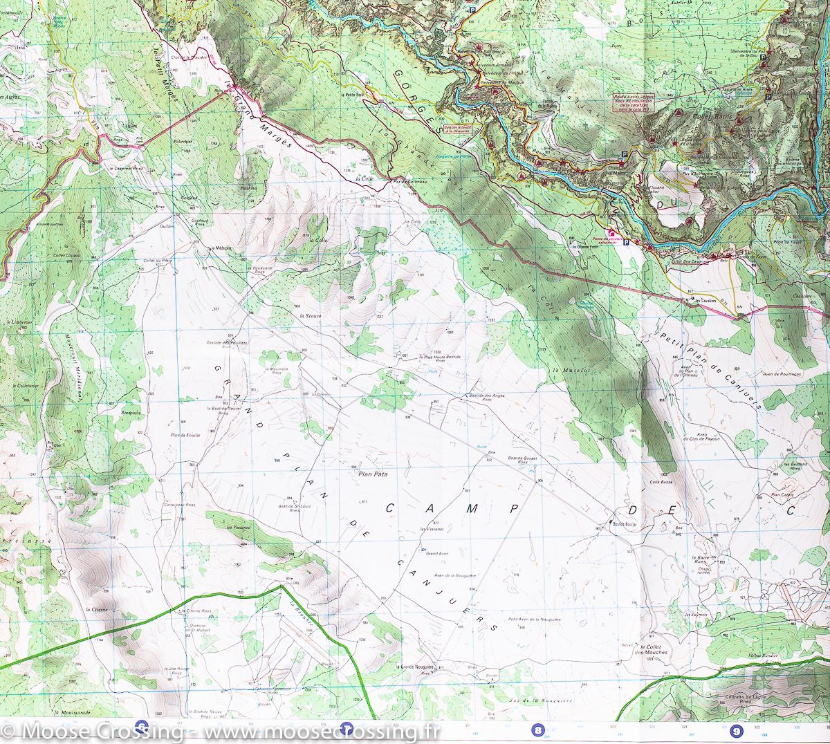 Carte TOP 25 n° 3442 OTR (résistante) - Gorges du Verdon, Moustiers-Ste-Marie & Lac de Ste Croix (PNR du Verdon) | IGN carte de randonnée IGN