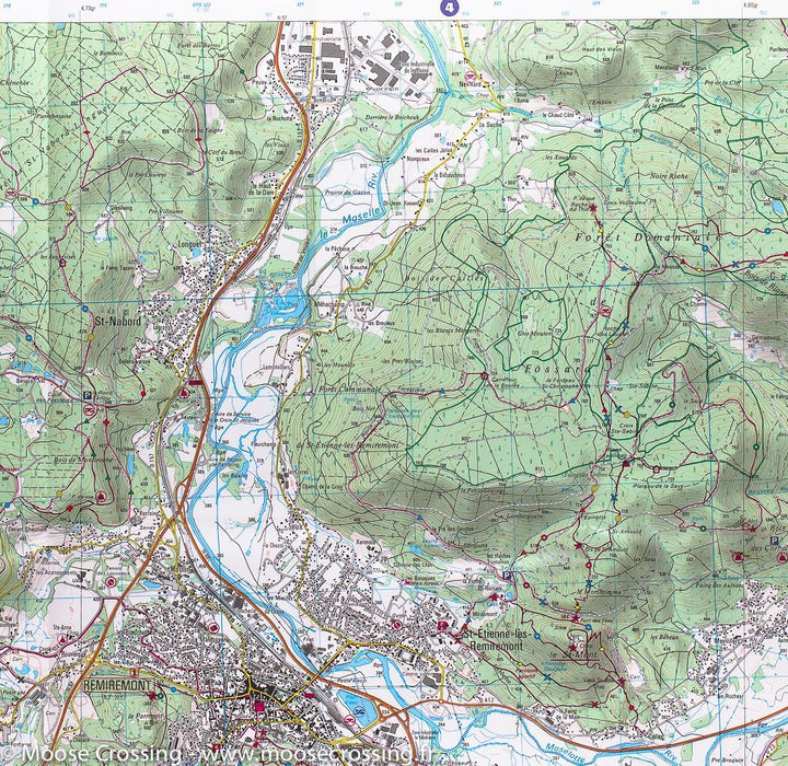 Carte TOP 25 n° 3519 OT - Remiremont, Le Val-d'Ajol, Plombières-les-Bains | IGN carte pliée IGN 