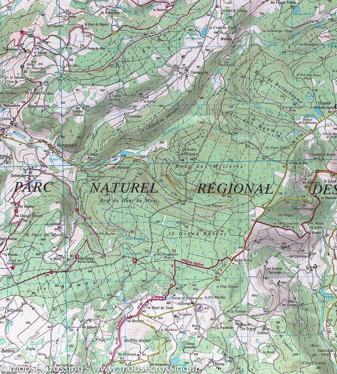 Carte TOP 25 n° 3519 OT - Remiremont, Le Val-d'Ajol, Plombières-les-Bains | IGN carte de randonnée IGN