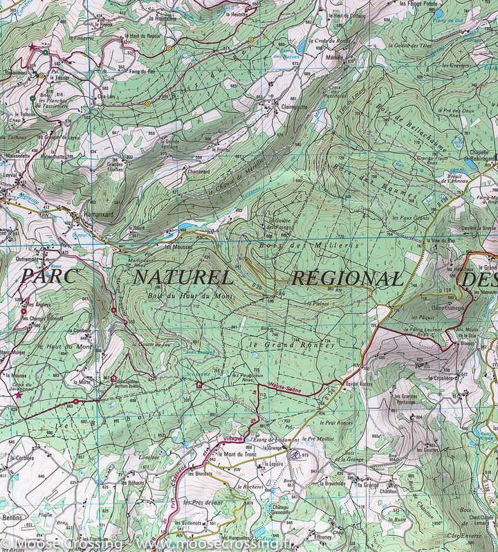 Carte TOP 25 n° 3519 OT - Remiremont, Le Val-d'Ajol, Plombières-les-Bains | IGN carte pliée IGN 