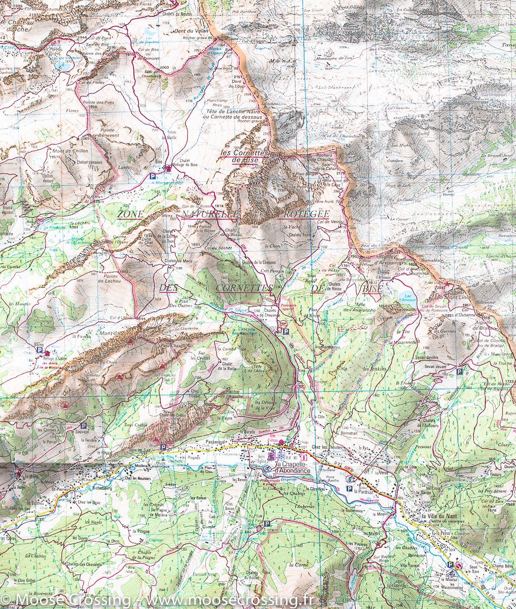 Carte TOP 25 n° 3528 ET - Morzine & Massif du Chablais (Alpes) | IGN carte pliée IGN 